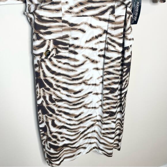 NWT GABRIELLE UNION NY & CO animal print short dress size XXL brown/tan/cream - Picture 4 of 8